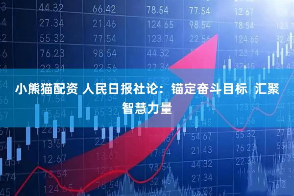 小熊猫配资 人民日报社论：锚定奋斗目标  汇聚智慧力量