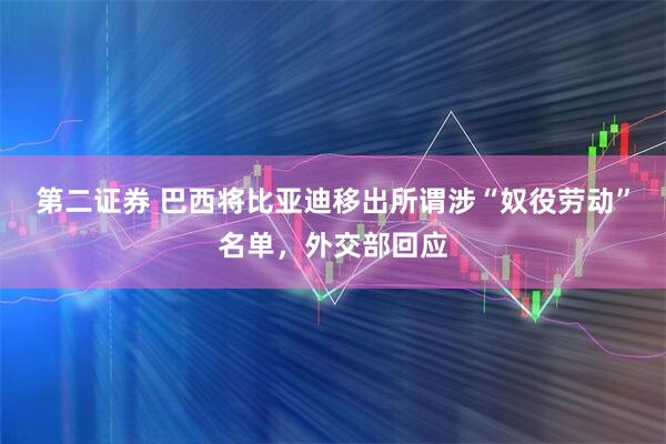第二证券 巴西将比亚迪移出所谓涉“奴役劳动”名单，外交部回应
