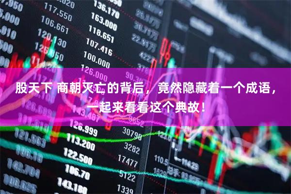 股天下 商朝灭亡的背后，竟然隐藏着一个成语，一起来看看这个典故！