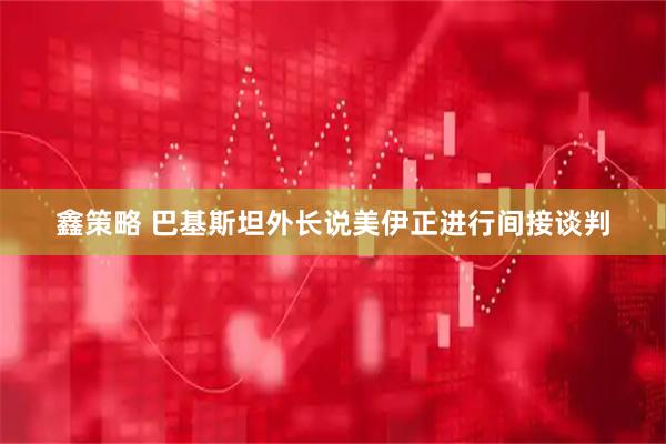 鑫策略 巴基斯坦外长说美伊正进行间接谈判