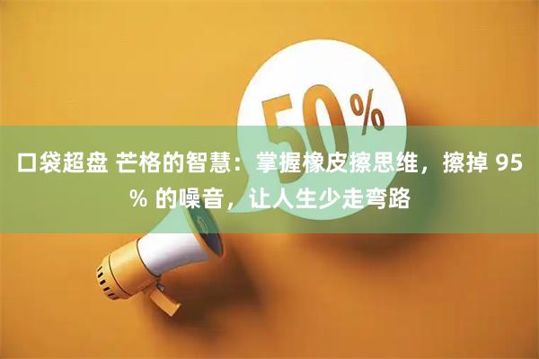 口袋超盘 芒格的智慧：掌握橡皮擦思维，擦掉 95% 的噪音，让人生少走弯路