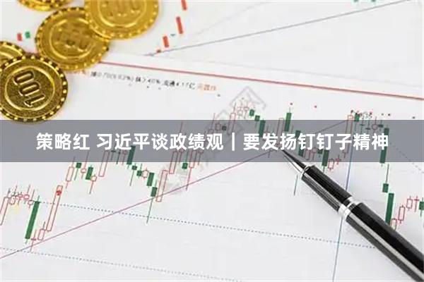 策略红 习近平谈政绩观｜要发扬钉钉子精神