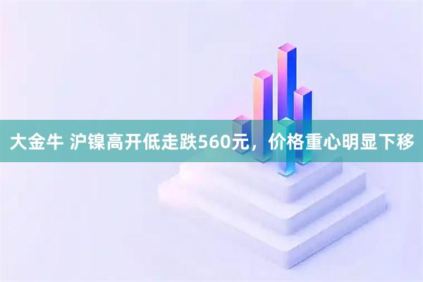 大金牛 沪镍高开低走跌560元，价格重心明显下移